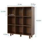 Étagère à livres cube en bois, bibliothèque ouverte autoportante, meuble de rangement au sol, organisateur de rangement ouvert pour salon, bureau, salle d'étude
