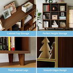 Étagère à livres cube en bois, bibliothèque ouverte autoportante, meuble de rangement au sol, organisateur de rangement ouvert pour salon, bureau, salle d'étude