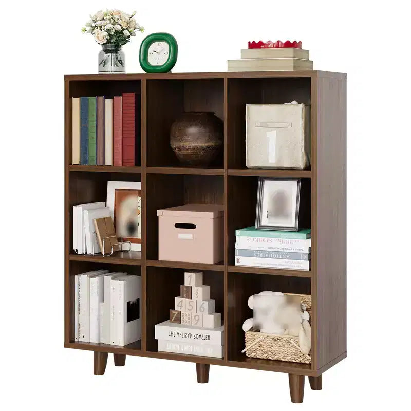 Étagère à livres cube en bois, bibliothèque ouverte autoportante, meuble de rangement au sol, organisateur de rangement ouvert pour salon, bureau, salle d'étude