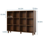 Étagère à livres cube en bois, bibliothèque ouverte autoportante, meuble de rangement au sol, organisateur de rangement ouvert pour salon, bureau, salle d'étude