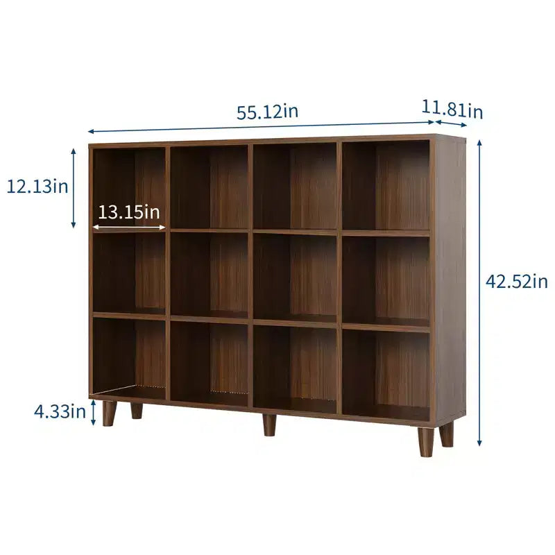 Étagère à livres cube en bois, bibliothèque ouverte autoportante, meuble de rangement au sol, organisateur de rangement ouvert pour salon, bureau, salle d'étude