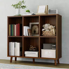 Étagère à livres cube en bois, bibliothèque ouverte autoportante, meuble de rangement au sol, organisateur de rangement ouvert pour salon, bureau, salle d'étude