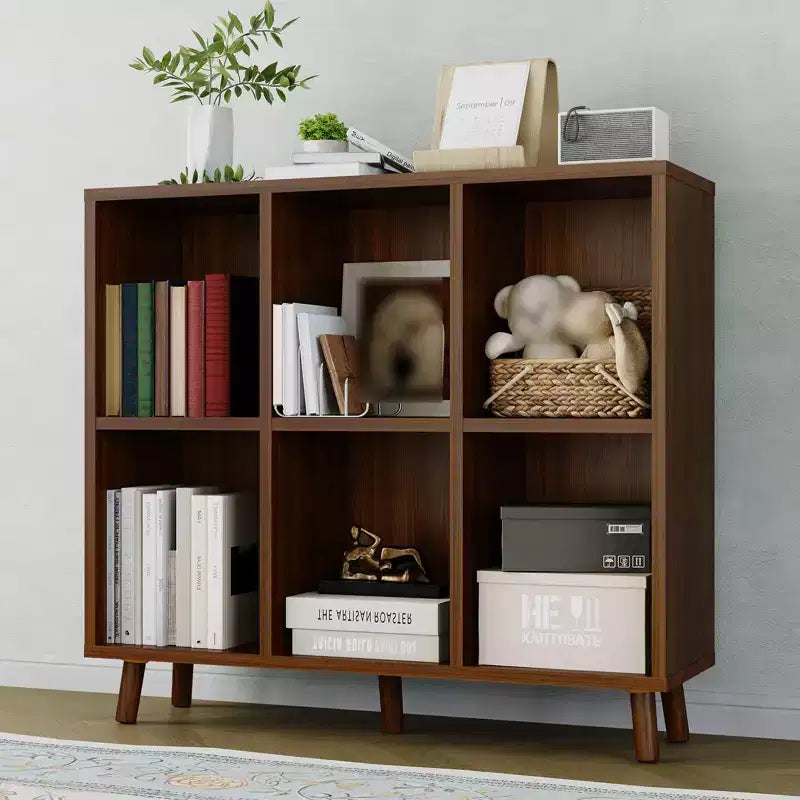 Étagère à livres cube en bois, bibliothèque ouverte autoportante, meuble de rangement au sol, organisateur de rangement ouvert pour salon, bureau, salle d'étude