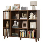 Étagère à livres cube en bois, bibliothèque ouverte autoportante, meuble de rangement au sol, organisateur de rangement ouvert pour salon, bureau, salle d'étude