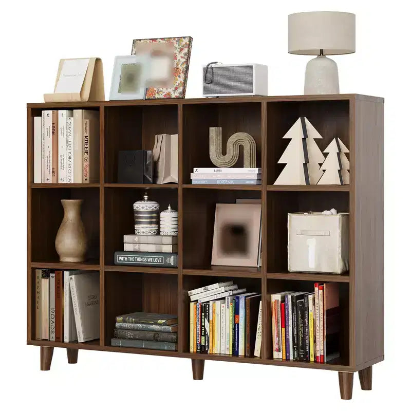 Étagère à livres cube en bois, bibliothèque ouverte autoportante, meuble de rangement au sol, organisateur de rangement ouvert pour salon, bureau, salle d'étude
