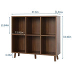 Étagère à livres cube en bois, bibliothèque ouverte autoportante, meuble de rangement au sol, organisateur de rangement ouvert pour salon, bureau, salle d'étude
