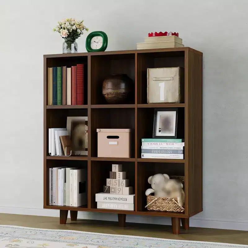 Étagère à livres cube en bois, bibliothèque ouverte autoportante, meuble de rangement au sol, organisateur de rangement ouvert pour salon, bureau, salle d'étude