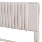 Lit plateforme moderne rembourré Luxystar avec 2 tiroirs et 1 lit gigogne