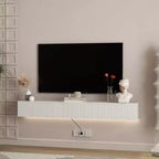 JVNOXK Meuble TV flottant mural avec 16 couleurs de LED, Meuble TV moderne de 69 pouces, Meuble TV flottant, Centre de divertissement pour TV 55 60 65 pouces