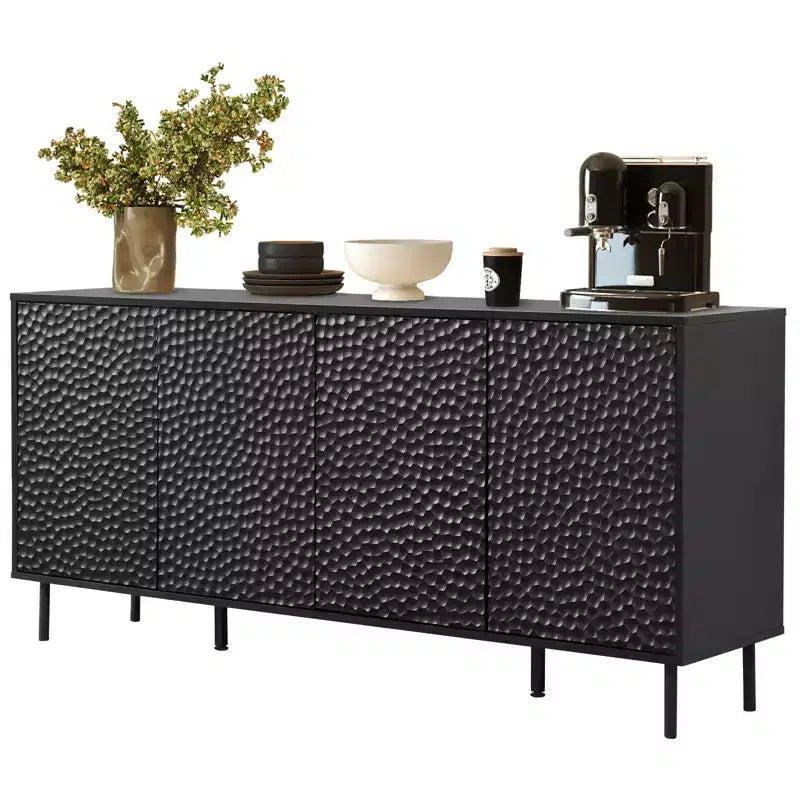 Meuble d'appoint de style milieu de siècle Bestier avec grand espace de rangement et pieds surélevés pour un nettoyage facile