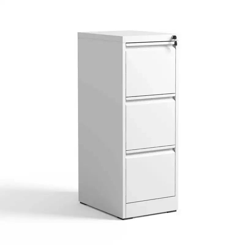VIYET 52H Classeur vertical métallique à 3 tiroirs avec serrure, armoire de classement en acier pour bureau à domicile, convient aux formats A4/Legal/Letter