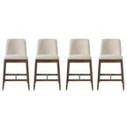 Tabourets de comptoir rembourrés Christopher Knight Home Alexandra Farmhouse en bois d'hévéa avec dossier incurvé (lot de 4)