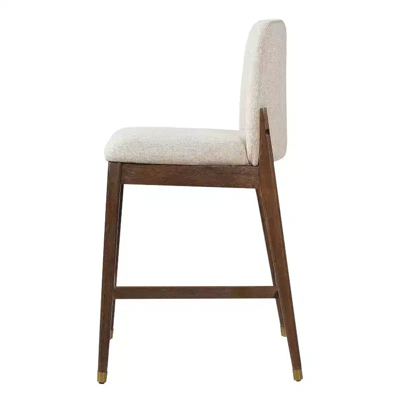 Tabourets de comptoir rembourrés Christopher Knight Home Alexandra Farmhouse en bois d'hévéa avec dossier incurvé (lot de 4)