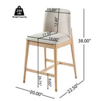 Tabourets de comptoir rembourrés Christopher Knight Home Alexandra Farmhouse en bois d'hévéa avec dossier incurvé (lot de 4)