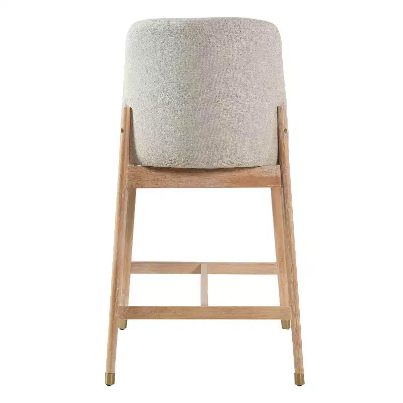 Tabourets de comptoir rembourrés Christopher Knight Home Alexandra Farmhouse en bois d'hévéa avec dossier incurvé (lot de 4)