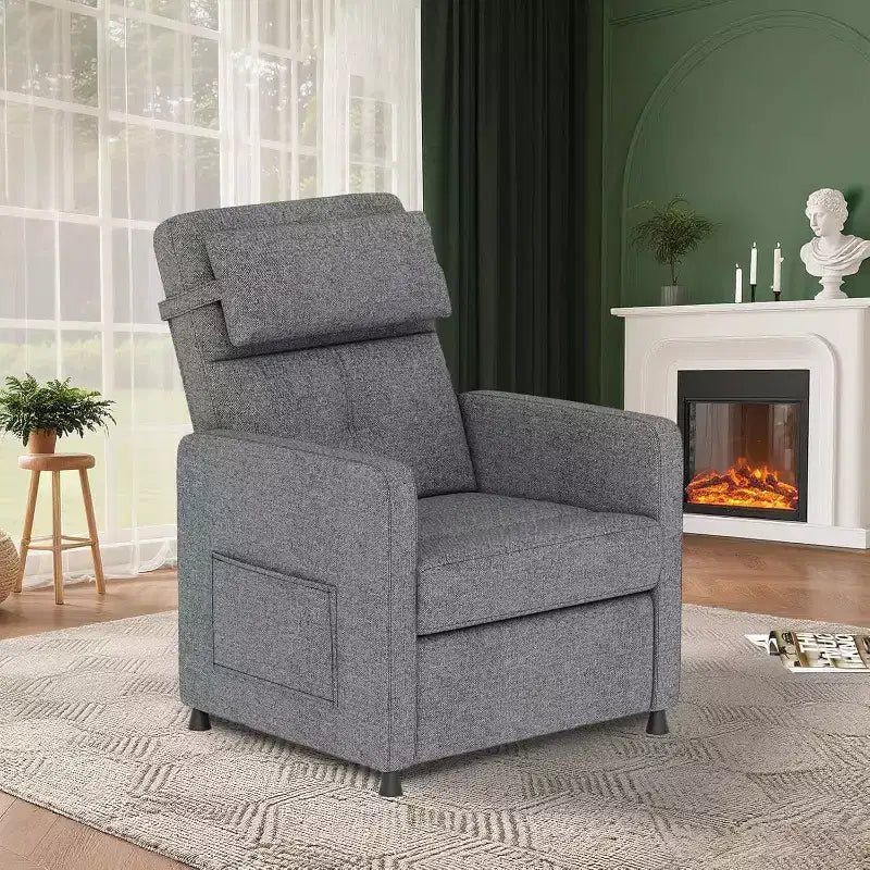 Fauteuil inclinable électrique Acekool pour adultes, canapé simple ergonomique réglable électriquement, fauteuil à bascule surdimensionné avec poches latérales et port de chargement USB