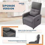 Fauteuil inclinable électrique Acekool pour adultes, canapé simple ergonomique réglable électriquement, fauteuil à bascule surdimensionné avec poches latérales et port de chargement USB