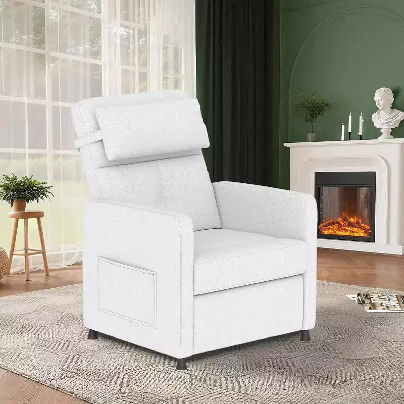 Fauteuil inclinable électrique Acekool pour adultes, canapé simple ergonomique réglable électriquement, fauteuil à bascule surdimensionné avec poches latérales et port de chargement USB