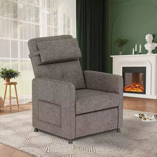 Fauteuil inclinable électrique Acekool pour adultes, canapé simple ergonomique réglable électriquement, fauteuil à bascule surdimensionné avec poches latérales et port de chargement USB