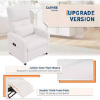 Fauteuil inclinable électrique Acekool pour adultes, canapé simple ergonomique réglable électriquement, fauteuil à bascule surdimensionné avec poches latérales et port de chargement USB