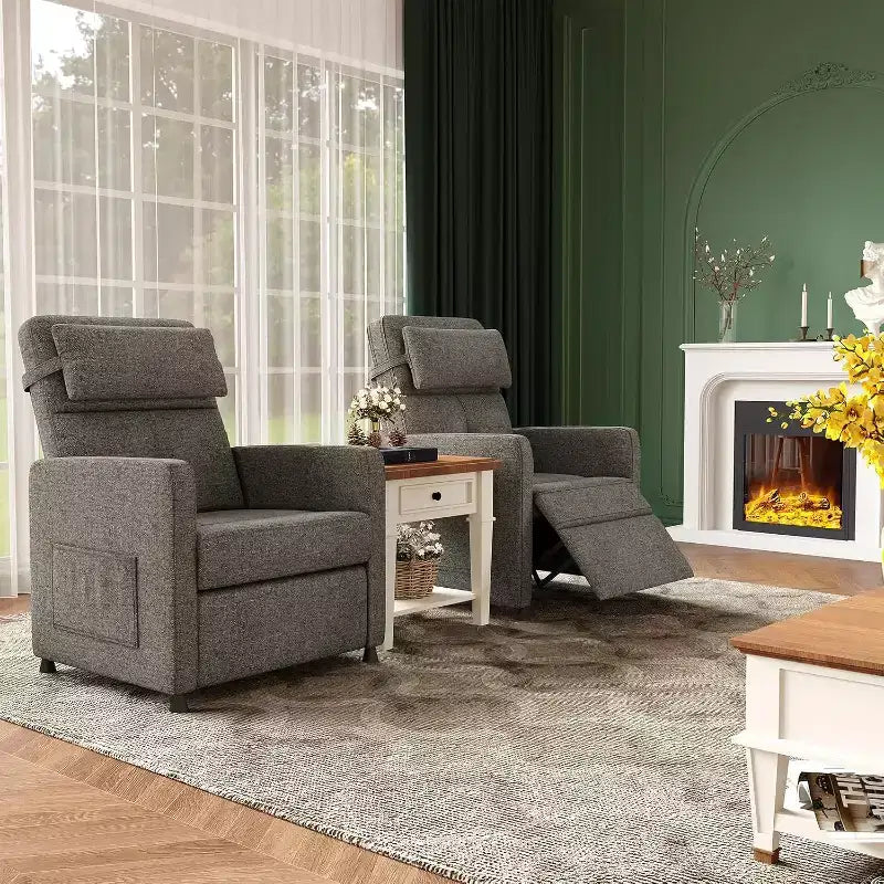 Fauteuil inclinable électrique Acekool pour adultes, canapé simple ergonomique réglable électriquement, fauteuil à bascule surdimensionné avec poches latérales et port de chargement USB