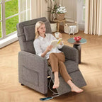 Fauteuil inclinable électrique Acekool pour adultes, canapé simple ergonomique réglable électriquement, fauteuil à bascule surdimensionné avec poches latérales et port de chargement USB