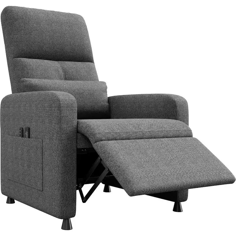 Fauteuil inclinable électrique Acekool pour adultes, canapé simple ergonomique réglable électriquement, fauteuil à bascule surdimensionné avec poches latérales et port de chargement USB