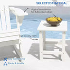 Table d'appoint d'extérieur Adirondack en PEHD résistante aux intempéries pour patio - Blanche