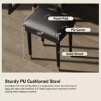 Ensemble coiffeuse compacte GDFStudio Ramesh avec tabouret, port de charge, tiroirs, meuble de rangement