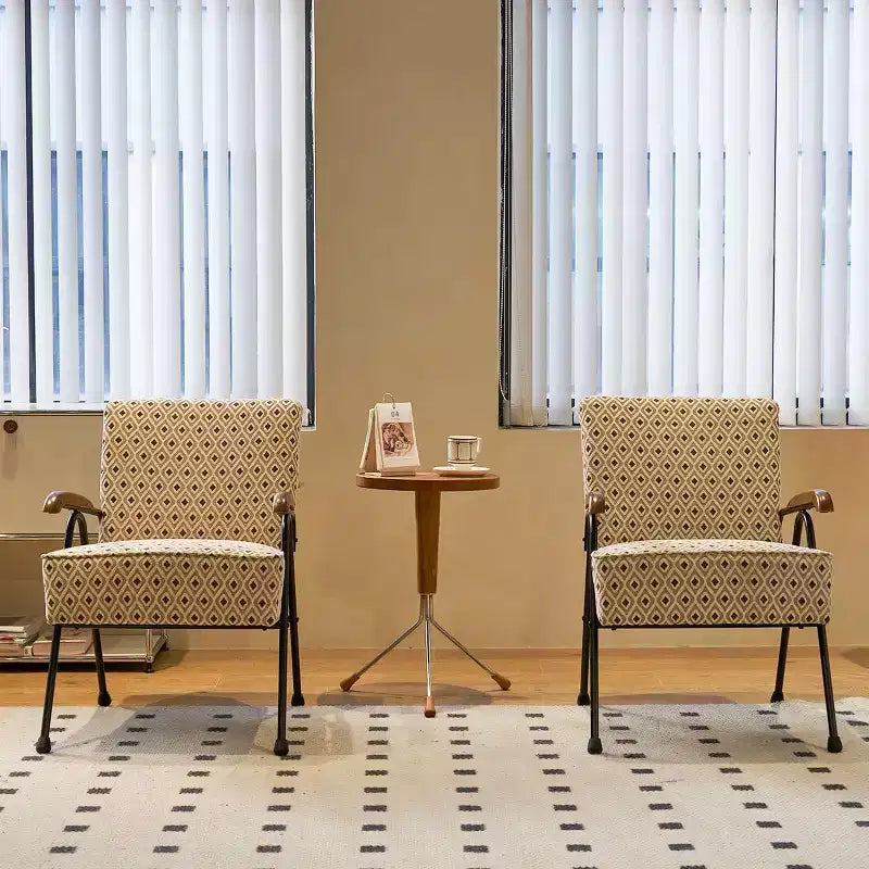 Fauteuil moderne en tissu TUYOHW, fauteuil d'appoint à dossier haut avec design à oreilles, piètement en métal en X, canapé-fauteuil rembourré doux pour salon, bureau, chambre à coucher