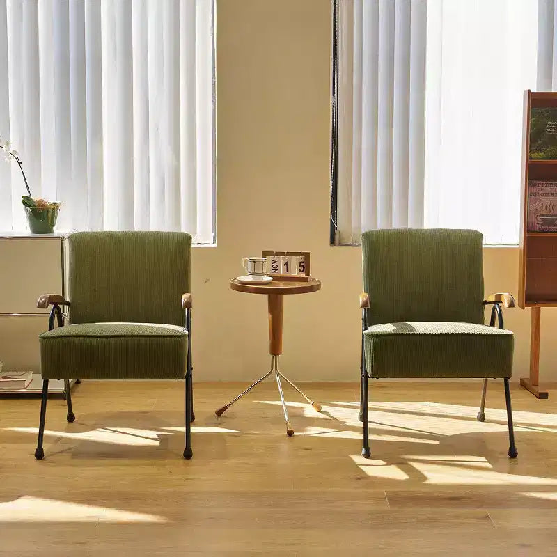 Fauteuil moderne en tissu TUYOHW, fauteuil d'appoint à dossier haut avec design à oreilles, piètement en métal en X, canapé-fauteuil rembourré doux pour salon, bureau, chambre à coucher