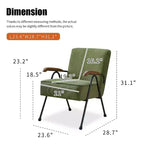 Fauteuil moderne en tissu TUYOHW, fauteuil d'appoint à dossier haut avec design à oreilles, piètement en métal en X, canapé-fauteuil rembourré doux pour salon, bureau, chambre à coucher