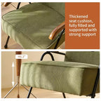 Fauteuil moderne en tissu TUYOHW, fauteuil d'appoint à dossier haut avec design à oreilles, piètement en métal en X, canapé-fauteuil rembourré doux pour salon, bureau, chambre à coucher