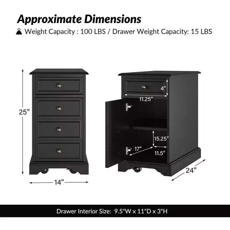 Table d'appoint traditionnelle Xinara avec rangement et prises intégrées|HULALA HOME
