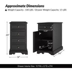 Table d'appoint traditionnelle Xinara avec rangement et prises intégrées|HULALA HOME