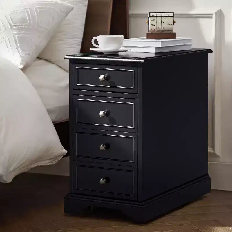 Table d'appoint traditionnelle Xinara avec rangement et prises intégrées|HULALA HOME