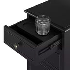 Table d'appoint traditionnelle Xinara avec rangement et prises intégrées|HULALA HOME