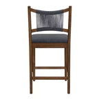 Tabourets de comptoir rembourrés modernes en bois d'hévéa Natalie Christopher Knight Home avec dossier en corde tressée (lot de 4)
