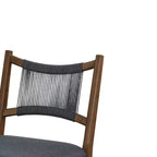 Tabourets de comptoir rembourrés modernes en bois d'hévéa Natalie Christopher Knight Home avec dossier en corde tressée (lot de 4)