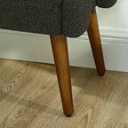 Banc ottoman moderne TUYOHW avec accoudoirs géométriques irréguliers, tabouret de coiffeuse rembourré avec pieds en bois, banc d'entrée pour chambre à coucher, salon