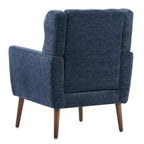 Fauteuil d'appoint en chenille TUYOHW, fauteuil de salon moderne avec coussin décoratif, dossier ergonomique, pieds en bois fuselés, fauteuil de lecture pour salon, chambre à coucher