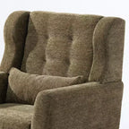 Fauteuil d'appoint en chenille TUYOHW, fauteuil de salon moderne avec coussin décoratif, dossier ergonomique, pieds en bois fuselés, fauteuil de lecture pour salon, chambre à coucher