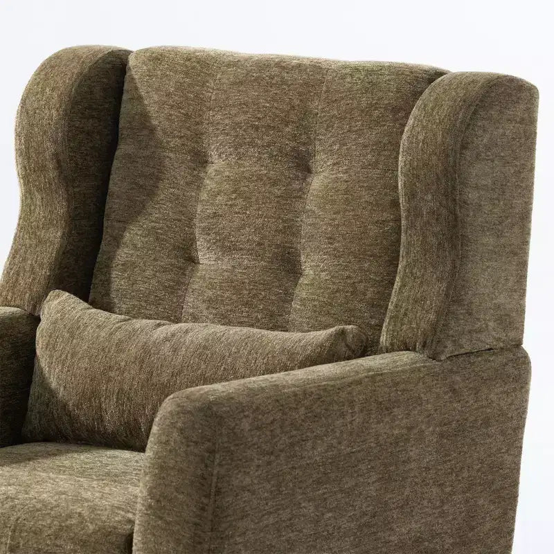 Fauteuil d'appoint en chenille TUYOHW, fauteuil de salon moderne avec coussin décoratif, dossier ergonomique, pieds en bois fuselés, fauteuil de lecture pour salon, chambre à coucher