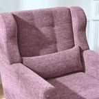 Fauteuil d'appoint en chenille TUYOHW, fauteuil de salon moderne avec coussin décoratif, dossier ergonomique, pieds en bois fuselés, fauteuil de lecture pour salon, chambre à coucher