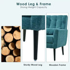 Fauteuil d'appoint en chenille TUYOHW, fauteuil de salon moderne avec coussin décoratif, dossier ergonomique, pieds en bois fuselés, fauteuil de lecture pour salon, chambre à coucher