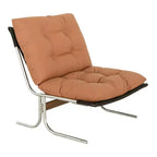 TUYOHW Fauteuil en cuir, fauteuil d'appoint moderne à dossier haut avec siège rembourré doux, pieds en métal en forme de X, chaise de canapé pour bureau, chambre, salon