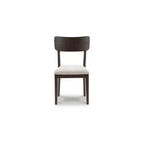 Signature Design by Ashley Favelon Chaises de salle à manger rembourrées, lot de 2, revêtement en polyester merlot