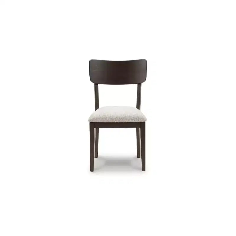 Signature Design by Ashley Favelon Chaises de salle à manger rembourrées, lot de 2, revêtement en polyester merlot