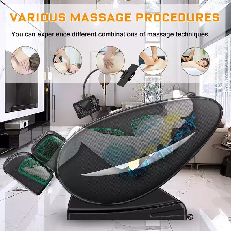 Fauteuil de massage Christopher Knight Home Finn à pression d'air intégrale avec Bluetooth et apesanteur