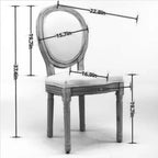 Lot de 2 chaises de salle à manger rembourrées, modernes du milieu du siècle, dossier rond, cadre en bois robuste, pour cuisine, salle à manger, salon
